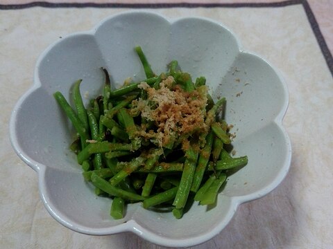 簡単！レンジでチン！ささげの生姜醤油和え